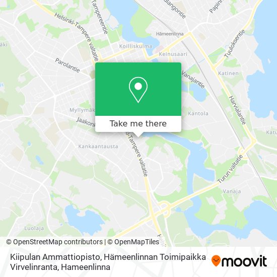 Kiipulan Ammattiopisto, Hämeenlinnan Toimipaikka Virvelinranta map