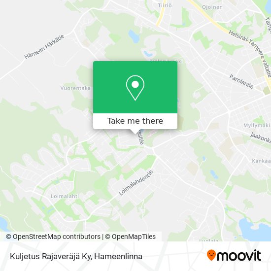 Kuljetus Rajaveräjä Ky map