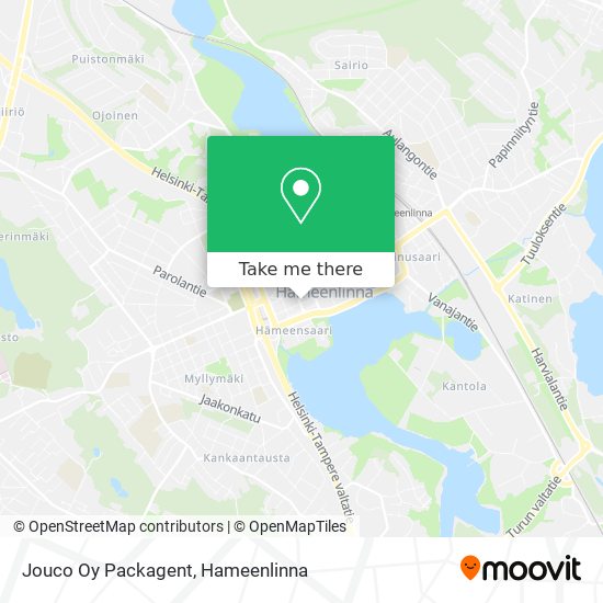 How to get to Jouco Oy Packagent in Hämeenlinna by Bus?