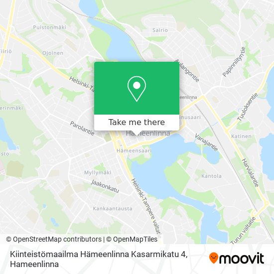 Kiinteistömaailma Hämeenlinna Kasarmikatu 4 map