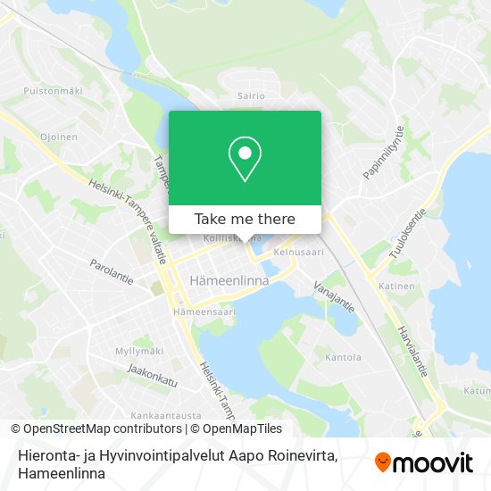 Hieronta- ja Hyvinvointipalvelut Aapo Roinevirta map