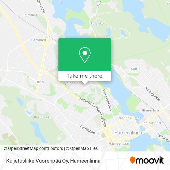 Kuljetusliike Vuorenpää Oy map