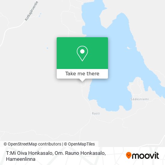 T:Mi Oiva Honkasalo, Om. Rauno Honkasalo map