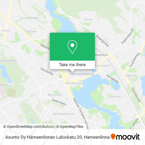 Asunto Oy Hämeenlinnan Lukiokatu 20 map