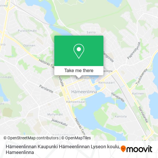 Hämeenlinnan Kaupunki Hämeenlinnan Lyseon koulu map