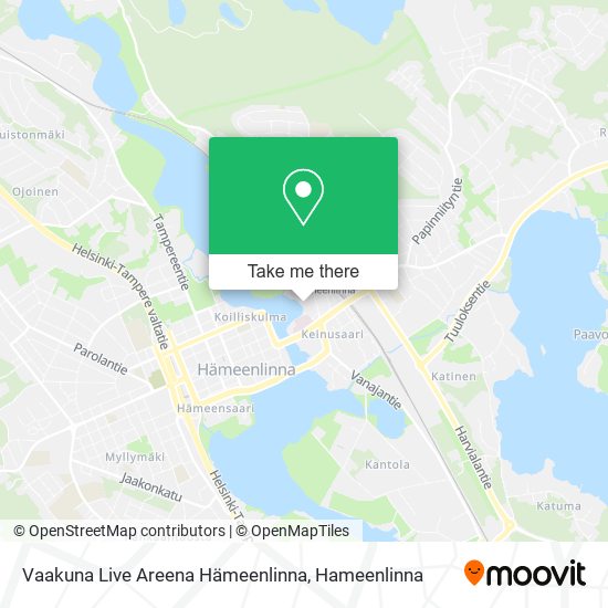 Vaakuna Live Areena Hämeenlinna map