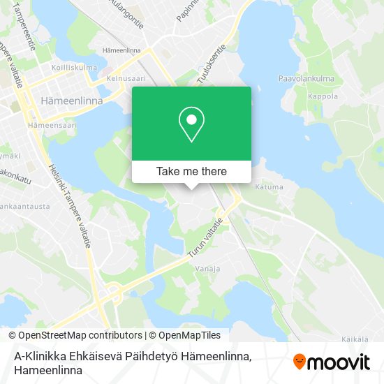 A-Klinikka Ehkäisevä Päihdetyö Hämeenlinna map