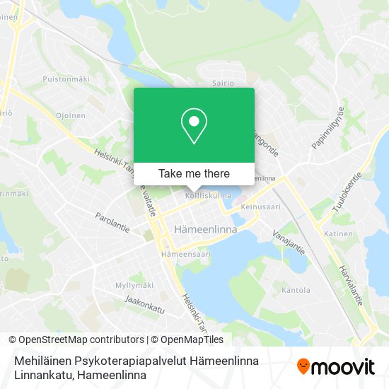 Mehiläinen Psykoterapiapalvelut Hämeenlinna Linnankatu map
