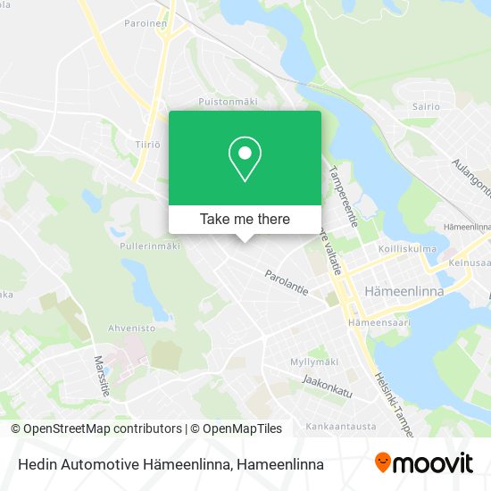 Hedin Automotive Hämeenlinna map