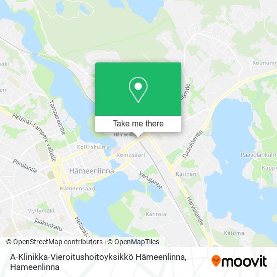 A-Klinikka-Vieroitushoitoyksikkö Hämeenlinna map