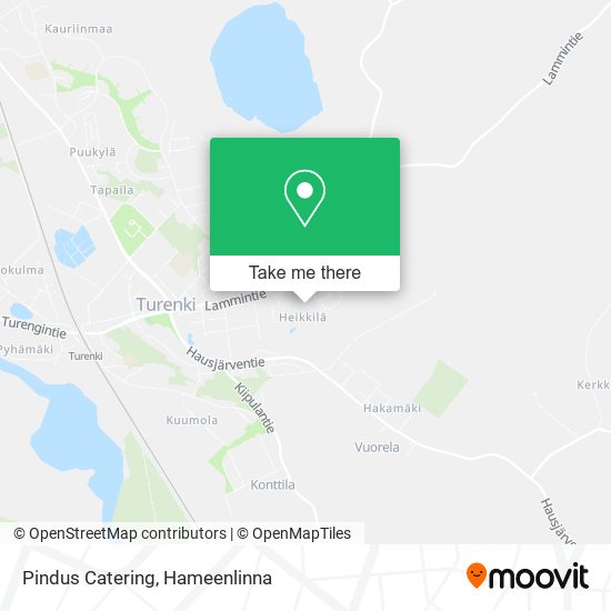 Pindus Catering map