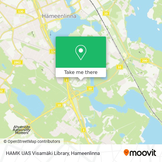 HAMK UAS Visamäki Library map