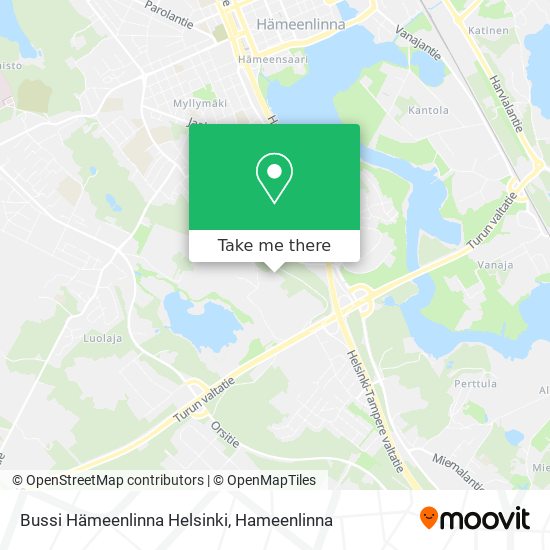 Bussi Hämeenlinna Helsinki map