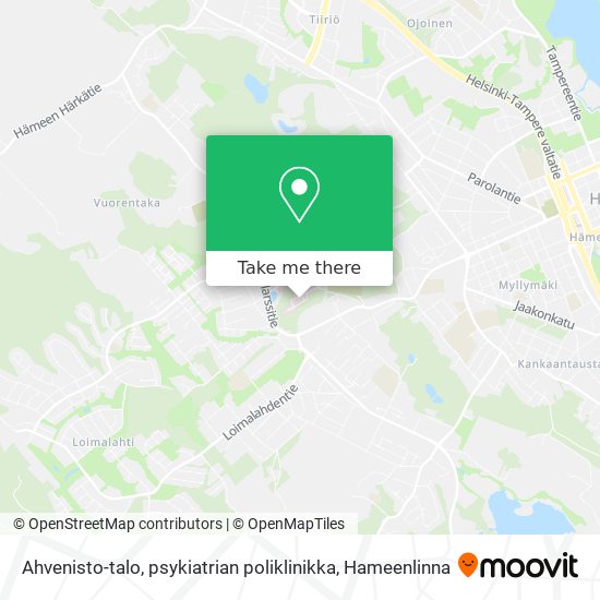 Ahvenisto-talo, psykiatrian poliklinikka map