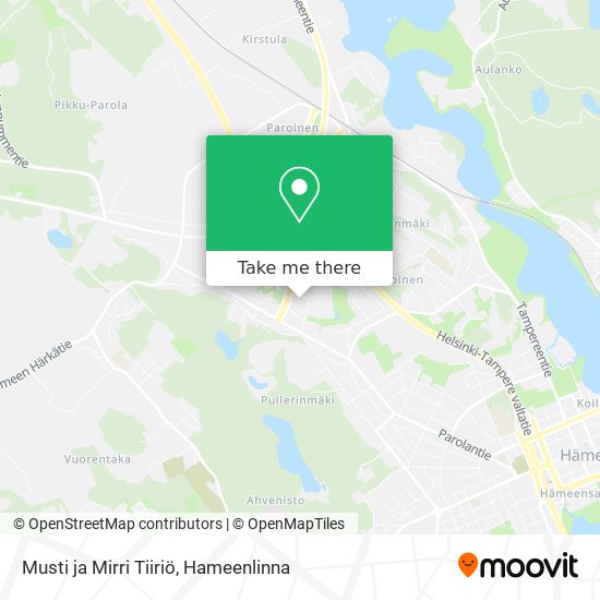 Musti ja Mirri Tiiriö map