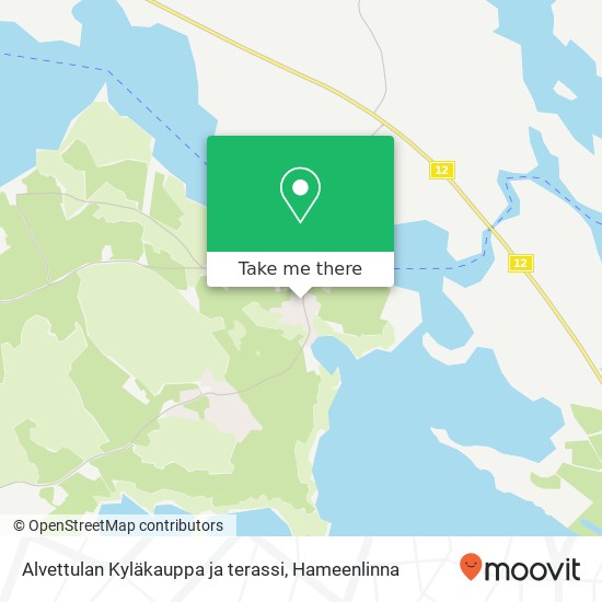 Alvettulan Kyläkauppa ja terassi map