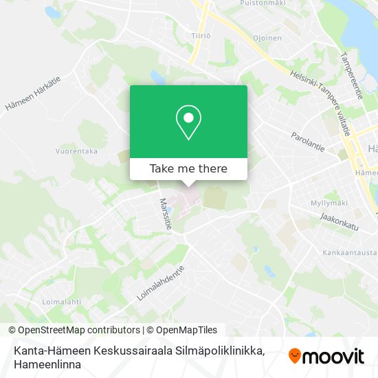 Kanta-Hämeen Keskussairaala Silmäpoliklinikka map