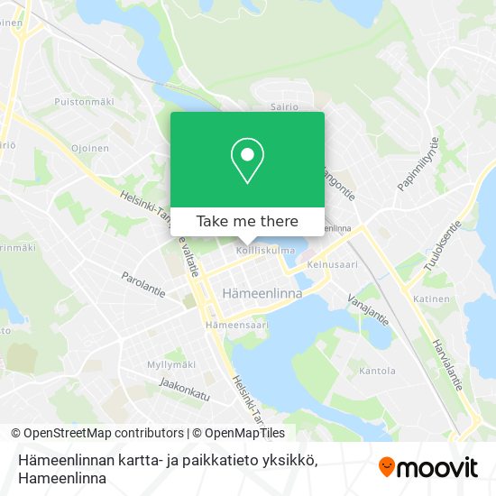 Hämeenlinnan kartta- ja paikkatieto yksikkö map