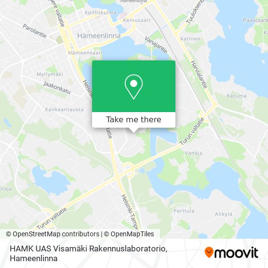 HAMK UAS Visamäki Rakennuslaboratorio map