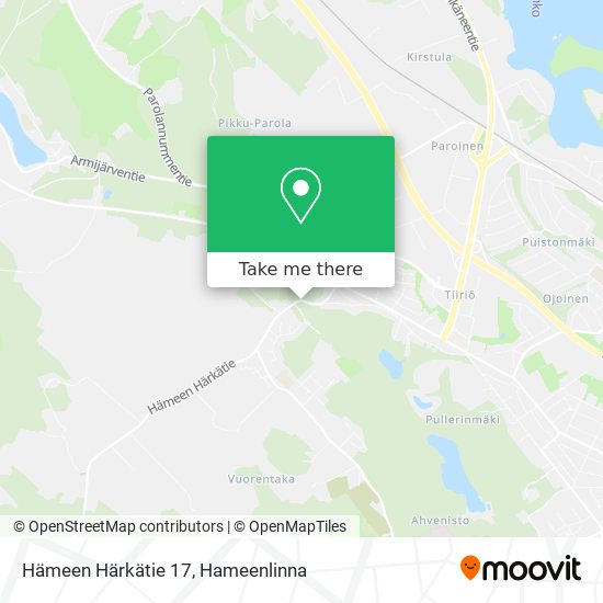 Hämeen Härkätie 17 map