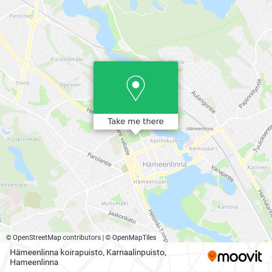 Hämeenlinna koirapuisto, Karnaalinpuisto map