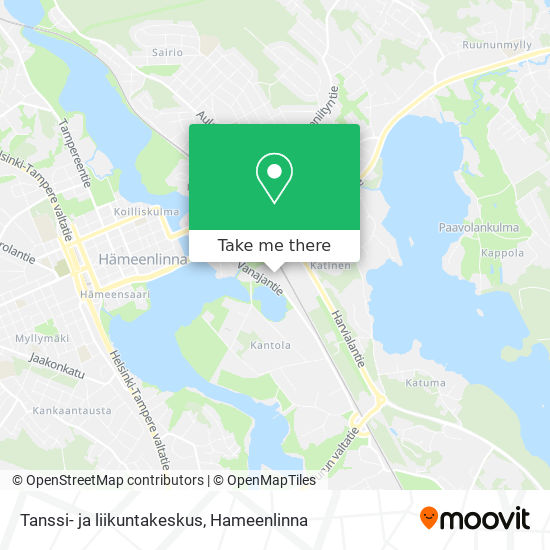 Tanssi- ja liikuntakeskus map