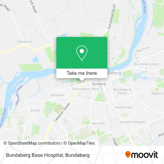 Bundaberg Base Hospital map
