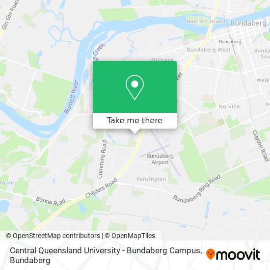 Mapa Central Queensland University - Bundaberg Campus