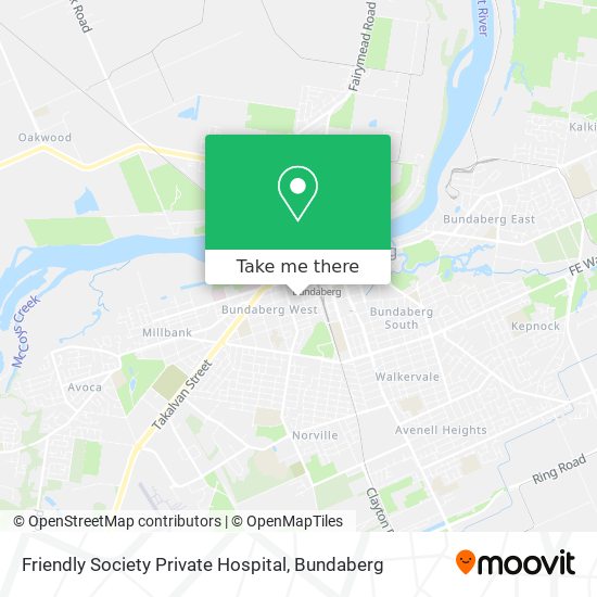 Friendly Society Private Hospital map