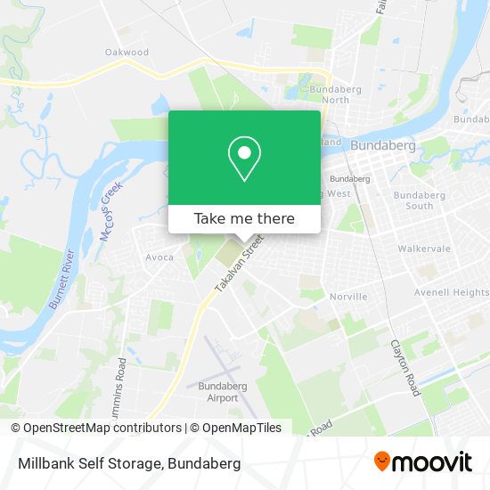 Mapa Millbank Self Storage