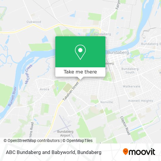 ABC Bundaberg and Babyworld map