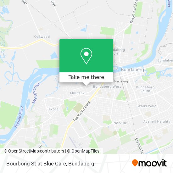 Bourbong St at Blue Care map