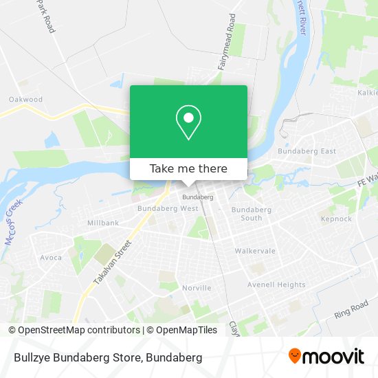 Bullzye Bundaberg Store map