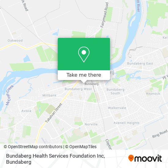 Bundaberg Health Services Foundation Inc map