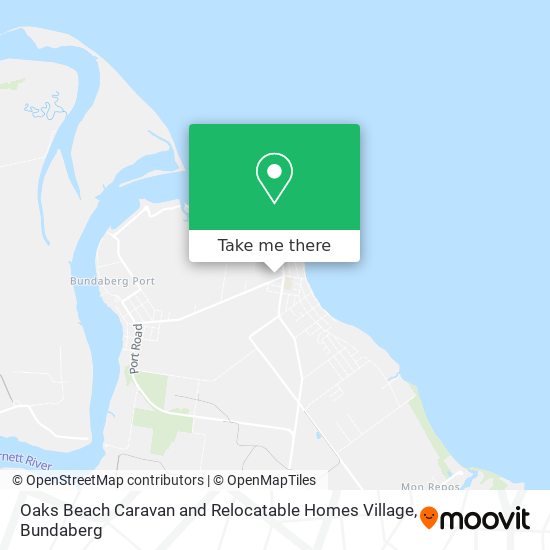 Oaks Beach Caravan and Relocatable Homes Village map