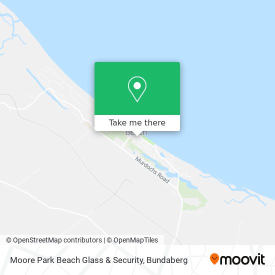 Mapa Moore Park Beach Glass & Security