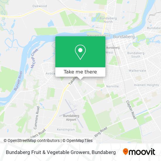 Bundaberg Fruit & Vegetable Growers map