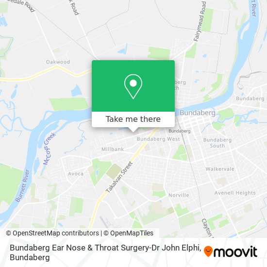 Mapa Bundaberg Ear Nose & Throat Surgery-Dr John Elphi