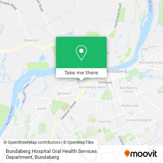 Bundaberg Hospital Oral Health Services Department map