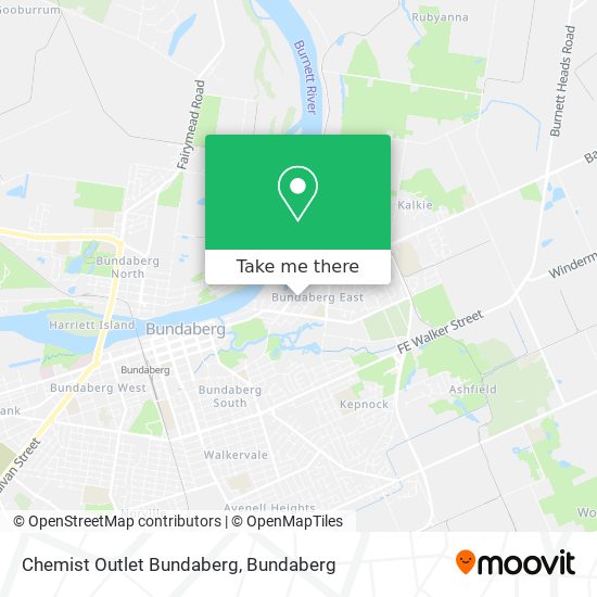 Mapa Chemist Outlet Bundaberg