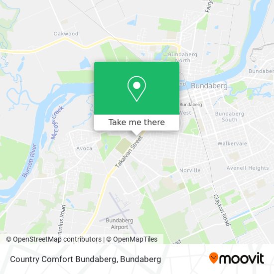 Country Comfort Bundaberg map