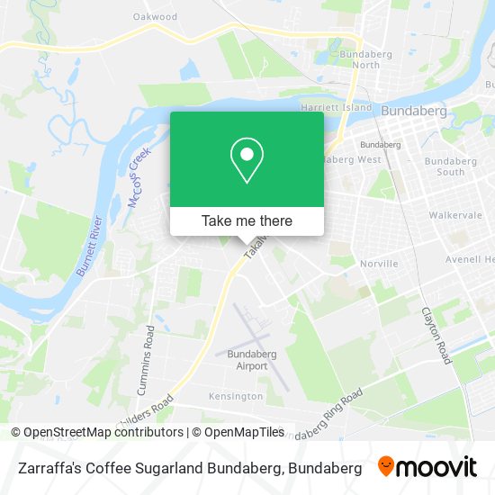 Mapa Zarraffa's Coffee Sugarland Bundaberg