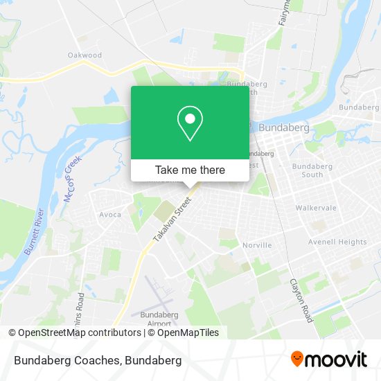 Bundaberg Coaches map
