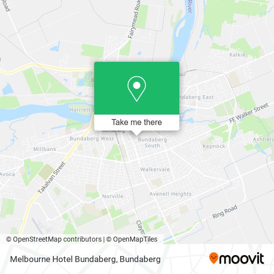 Melbourne Hotel Bundaberg map