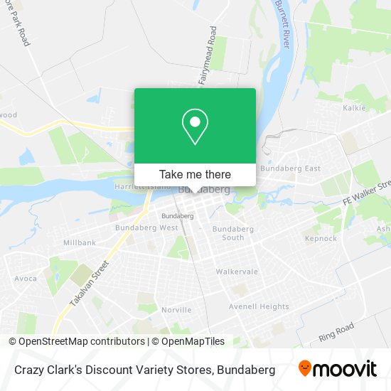 Mapa Crazy Clark's Discount Variety Stores