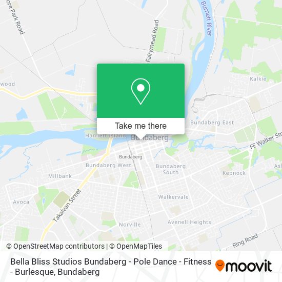 Bella Bliss Studios Bundaberg - Pole Dance - Fitness - Burlesque map