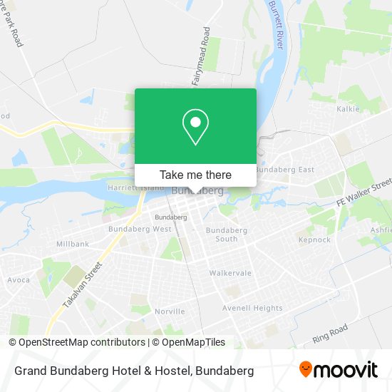 Grand Bundaberg Hotel & Hostel map