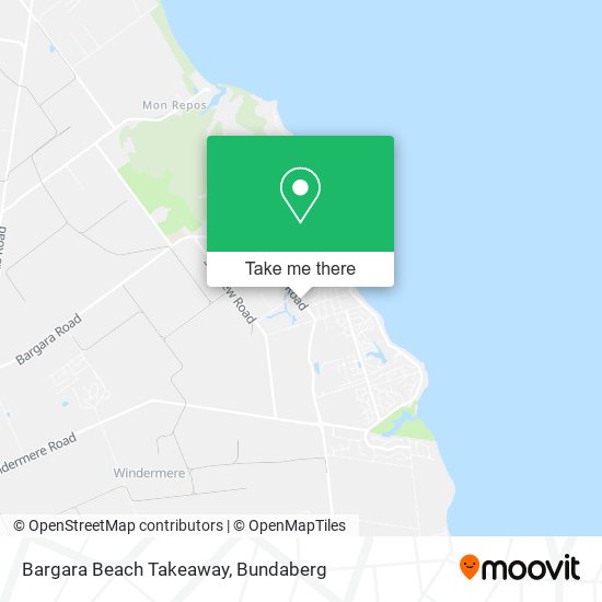 Mapa Bargara Beach Takeaway