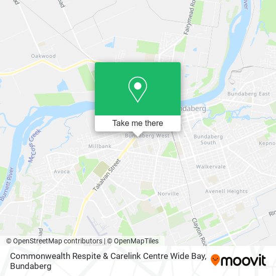 Commonwealth Respite & Carelink Centre Wide Bay map