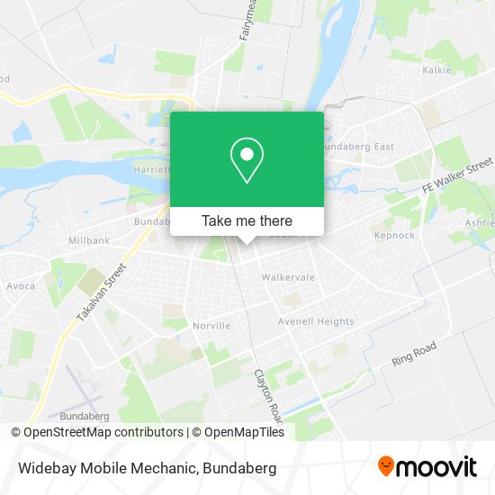 Mapa Widebay Mobile Mechanic